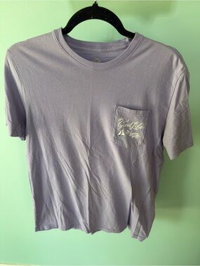 Lauren James Pocket Tee with Sailboat Pocket Print - Lavender Size Medium